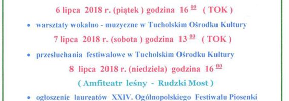 24. Ogólnopolski Festiwal Piosenki Religijnej „Bory Tucholskie 2018”